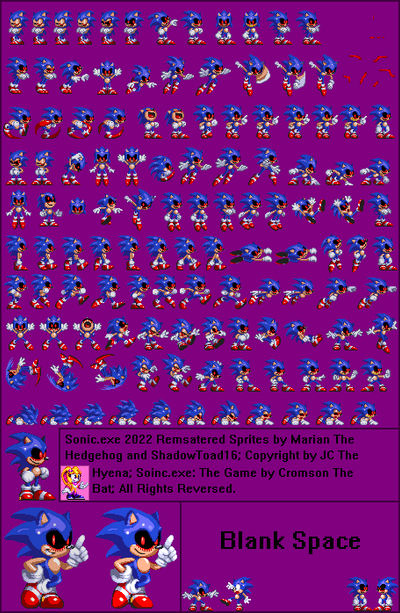 SONIC.EXE sprites for 3 minutes and 55 seconds 