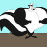 Pepe Le Pew Shows Off Muscles In Mirror