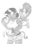 Bogmoggy meets Kitty Scratch by Limpurtikles