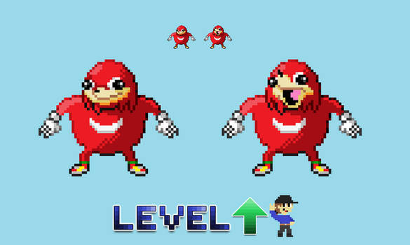 Ugandan Knuckles Pokemon Style Sprite - Level UP