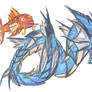 Magikarp and Gyarados realistic