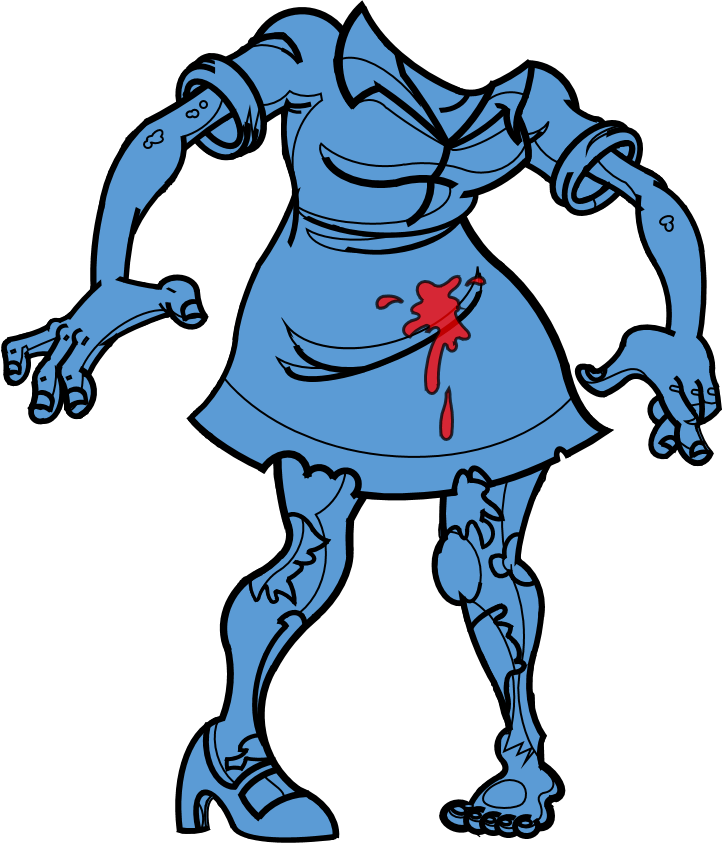 Zombie Body Thickened Outline by RickyFL1975 on DeviantArt