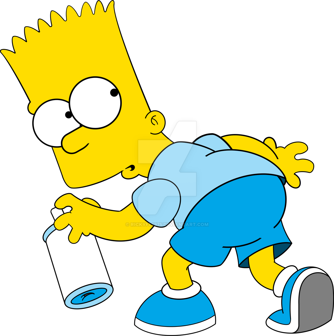 Color Inverted Bart Simpson Bart Simpson Color Scheme