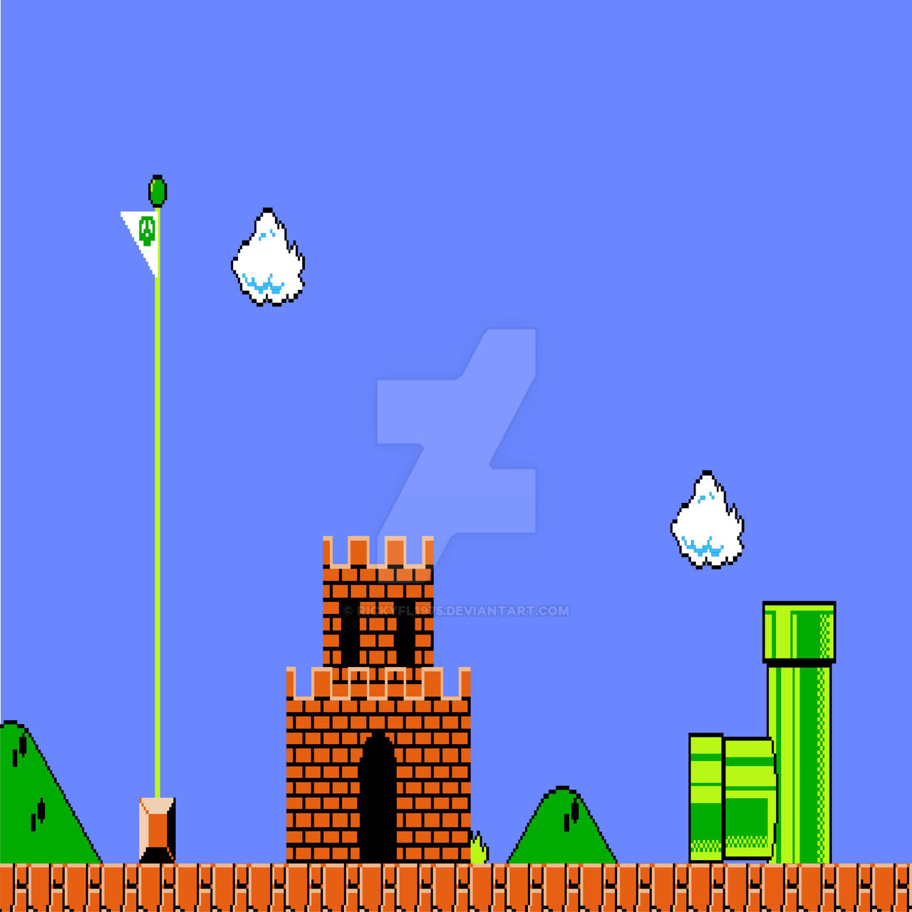 Super Mario Brothers Background - Completed by RickyFL1975 on DeviantArt