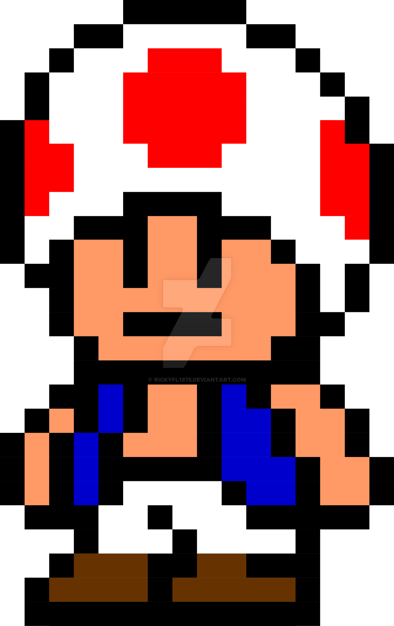 8Bit Toad - Completed by RickyFL1975 on DeviantArt