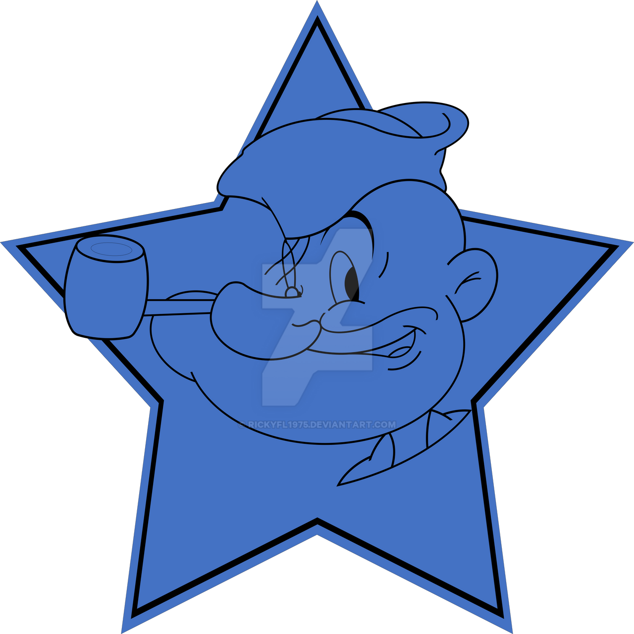 Popeye Cartoon Intro Face - Outlined by RickyFL1975 on DeviantArt