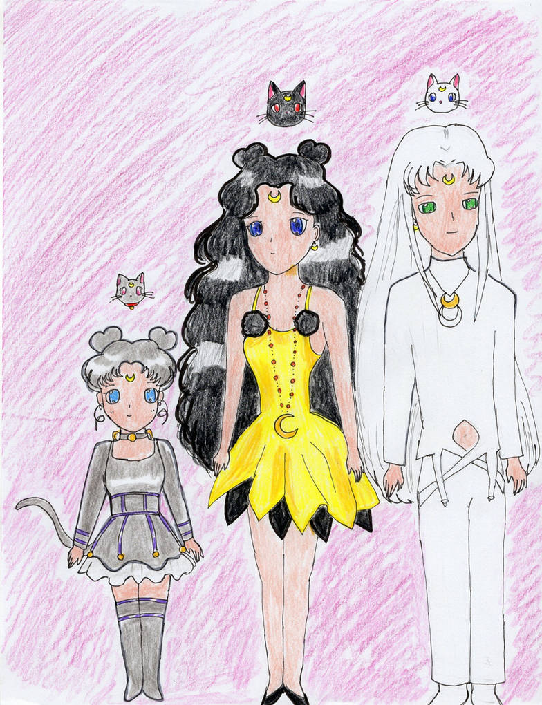 Luna, Artemis, and Diana in Human Forms by Subarufoxboy on DeviantArt