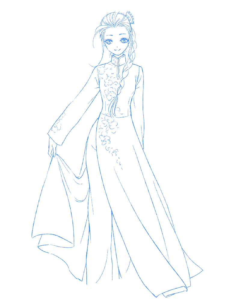 Sketchtember 4 Ao dai by Netsubou on DeviantArt