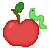 Apple with a worm Icon