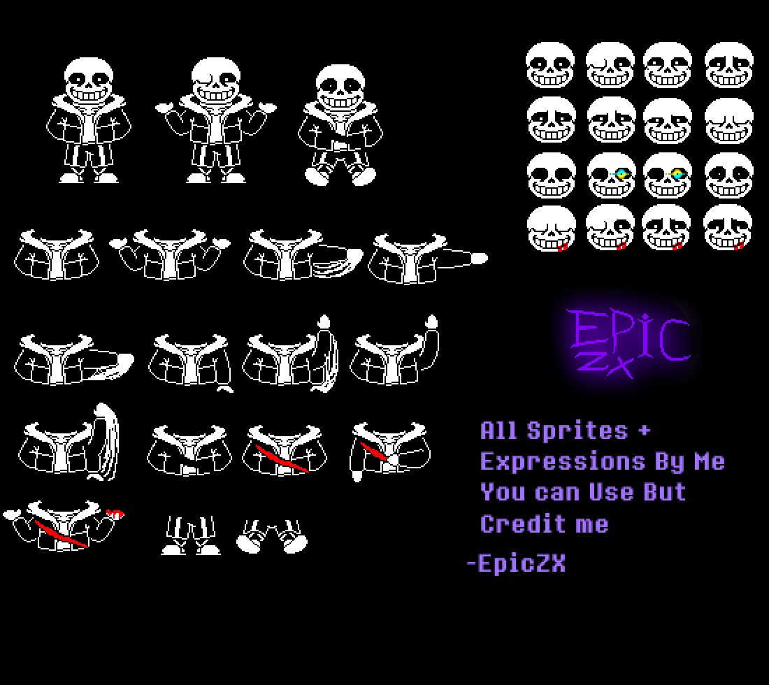 Sans Overworld Sprite Sheet by EpicMkMetaKnight on DeviantArt