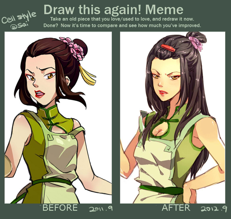 Meme_Teashop Waitress Azula_Before n After