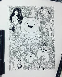 Adventure Time Doodle Portrait