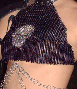 Chainmail halter with skull