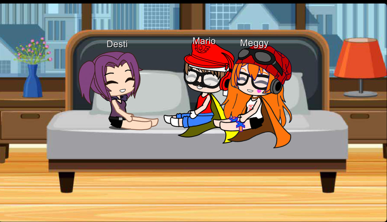 Mario, Meggy, and Desti having a sleepover by Chris212200 on DeviantArt