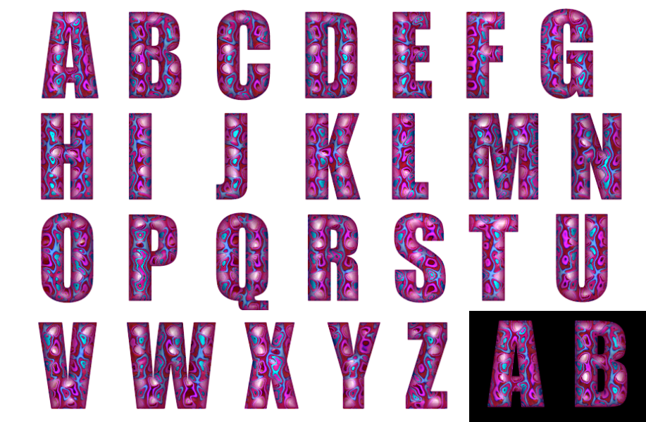 Pinkpurplebluecutcopypastealphabetletters by leonardv2 on DeviantArt