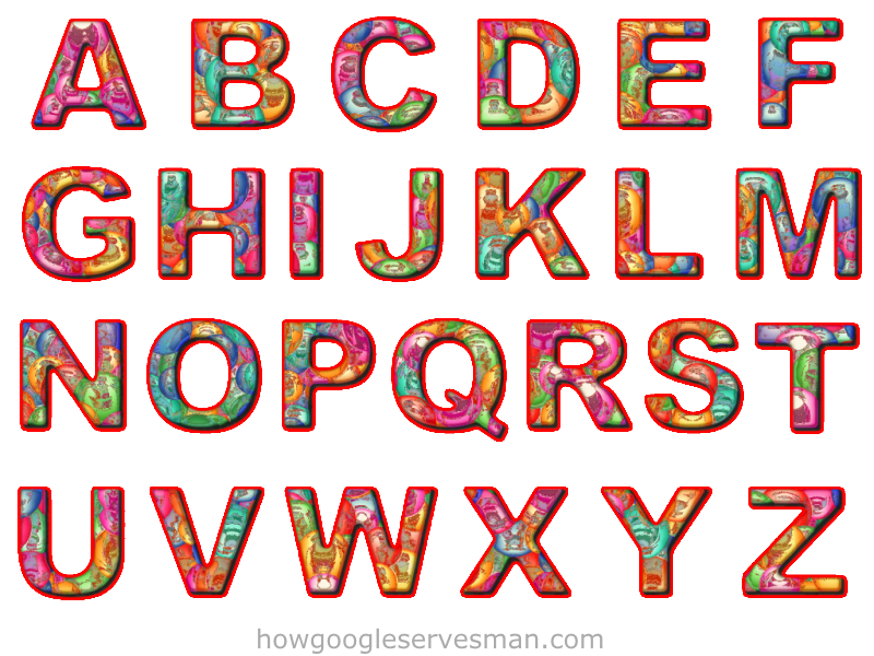 Cut Copy Paste Colorful Alphabet Letters Red Outli by leonardv2 on