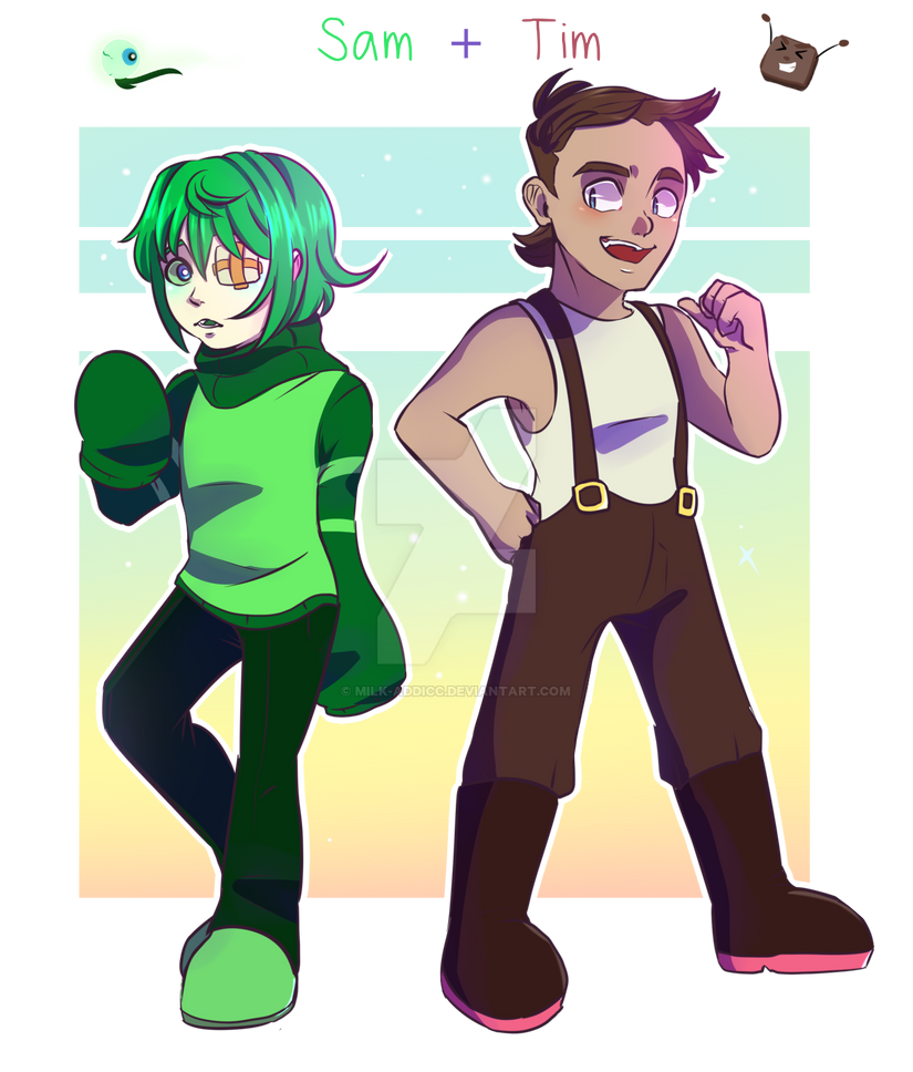 Sam + Tim (Redrawn) by Milk-Addicc on DeviantArt