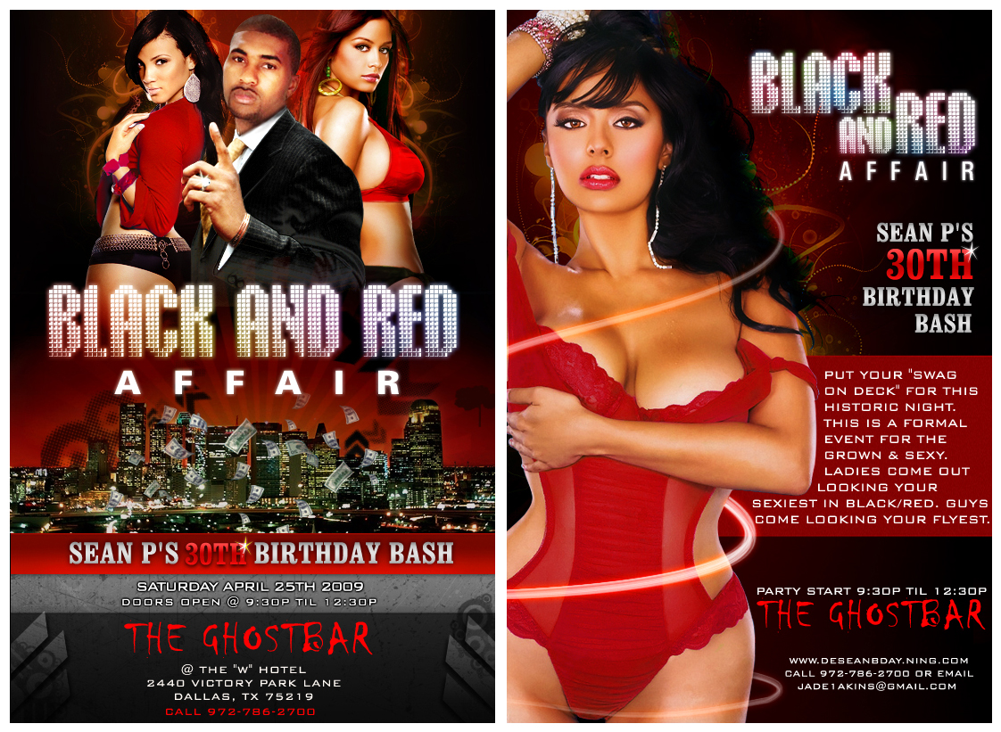 FLYER Ad: Black And Red Affair