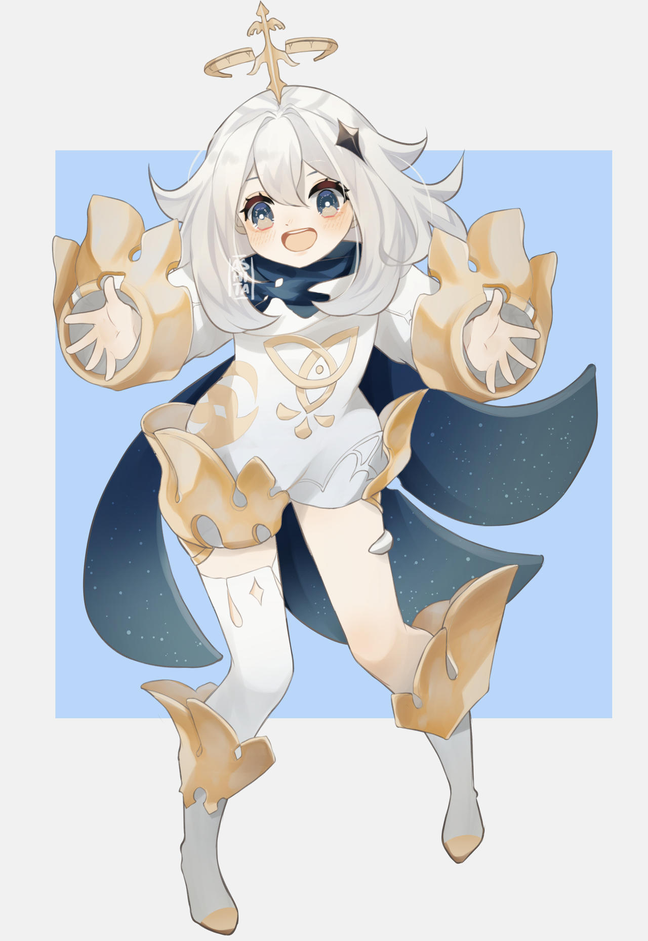 Paimon Reference Paimon- Genshin Impact fanart by HikarinoShita on DeviantArt