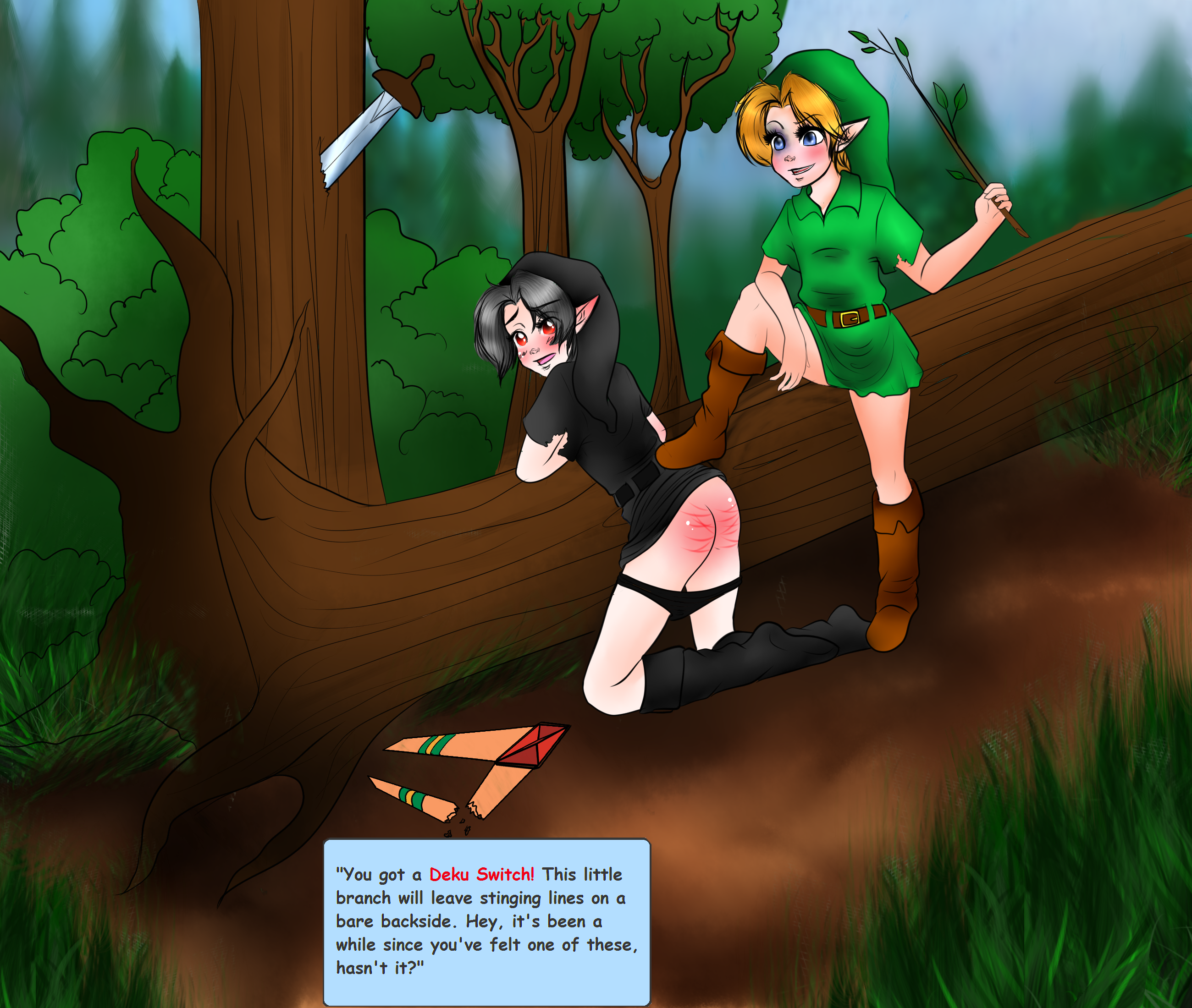 Link Spanking Dark Link