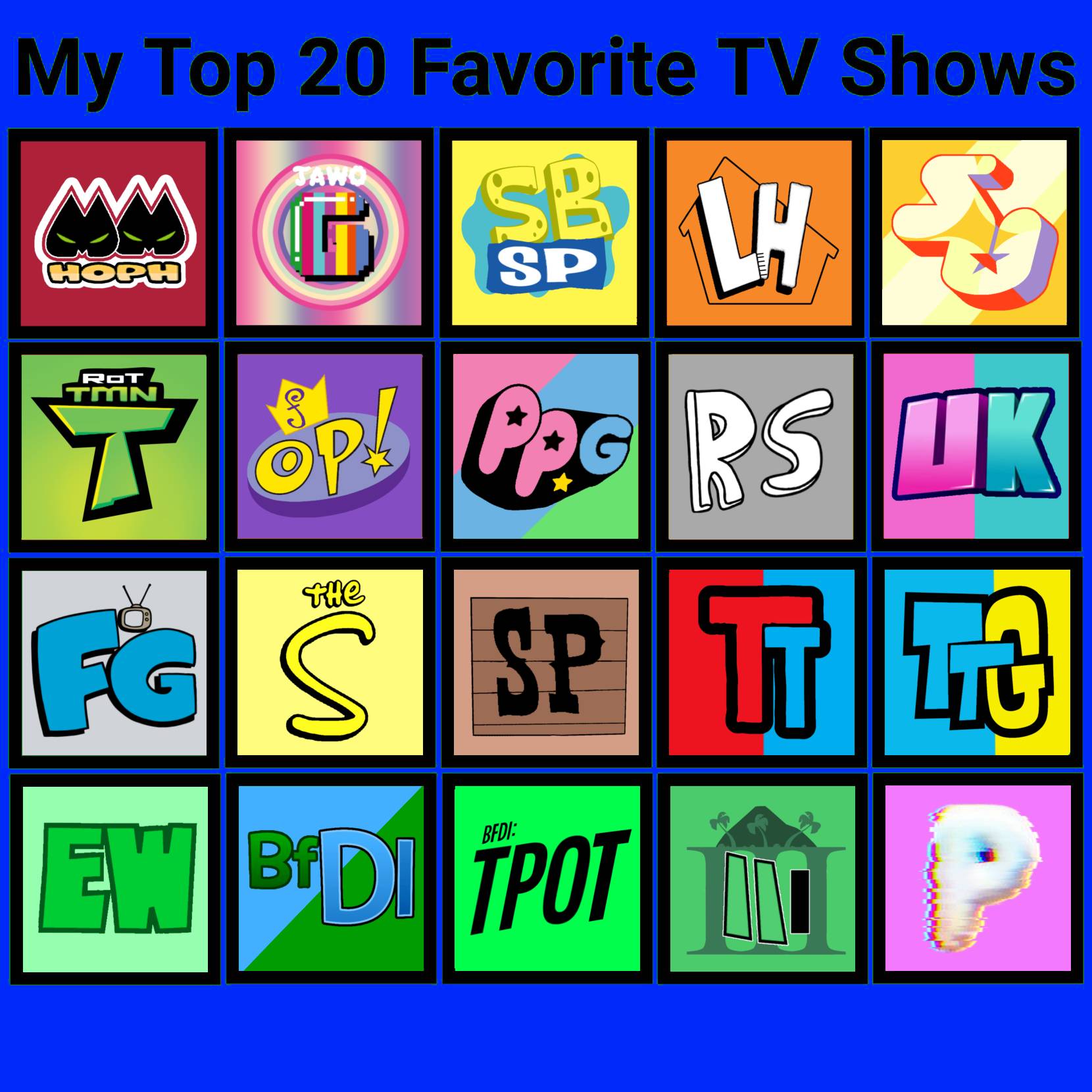 My Top 20 favorite show by kevinfelix123 on DeviantArt