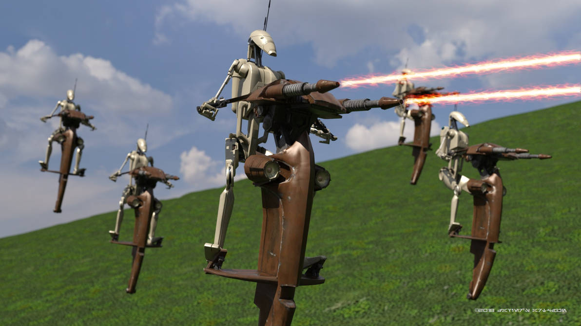 Loading Droids Battle Droids on STAPs by DigitalArt4Fun on DeviantArt