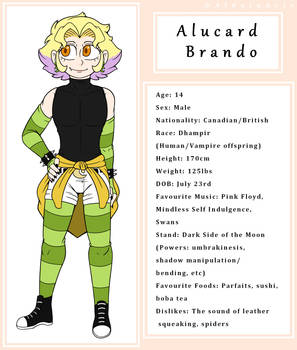 Alucard Brando Reference Sheet