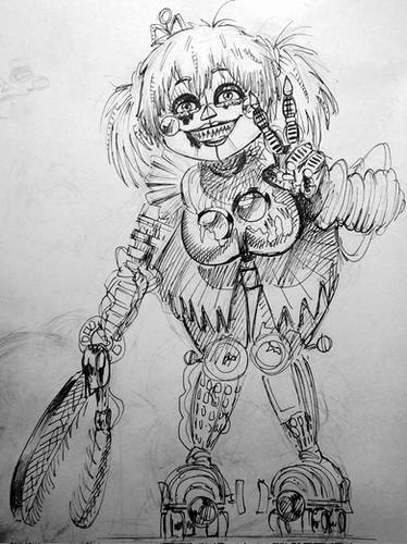 Fnaf- Scrap Baby concept art Youtooz by MeowChats on DeviantArt