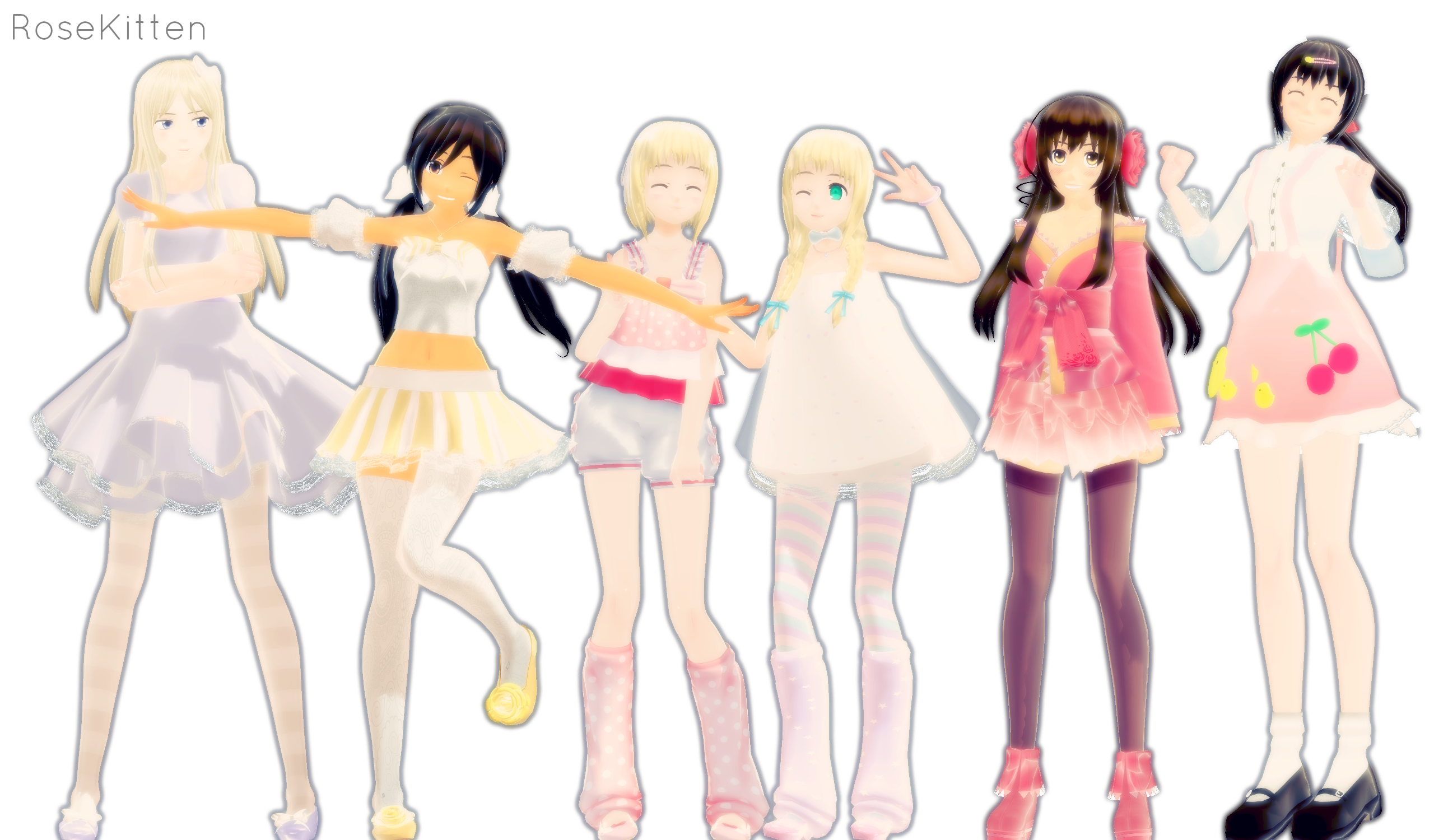 [ MMD x APH ] Pastel Hetalia Girls Group 2