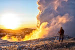 Dawn nor Gorely volcano, Kamchatka by Sirano-s