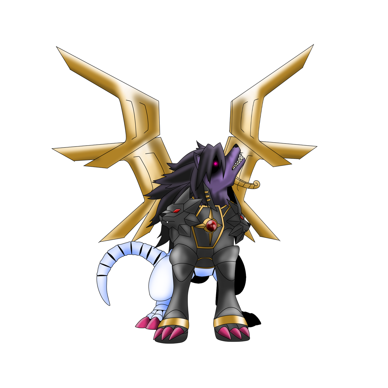 Lowemon Rookieform LowenRhihimon by amen95 on DeviantArt