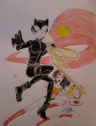 catwoman vs wonder woman and supergirl