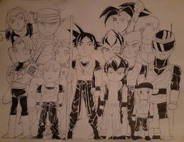 Team dragon ball z assemble sketch