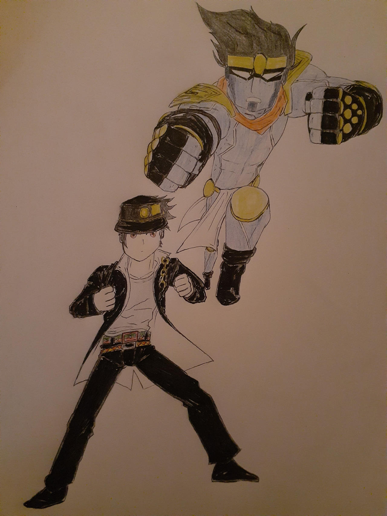 Jotaro and star platinum