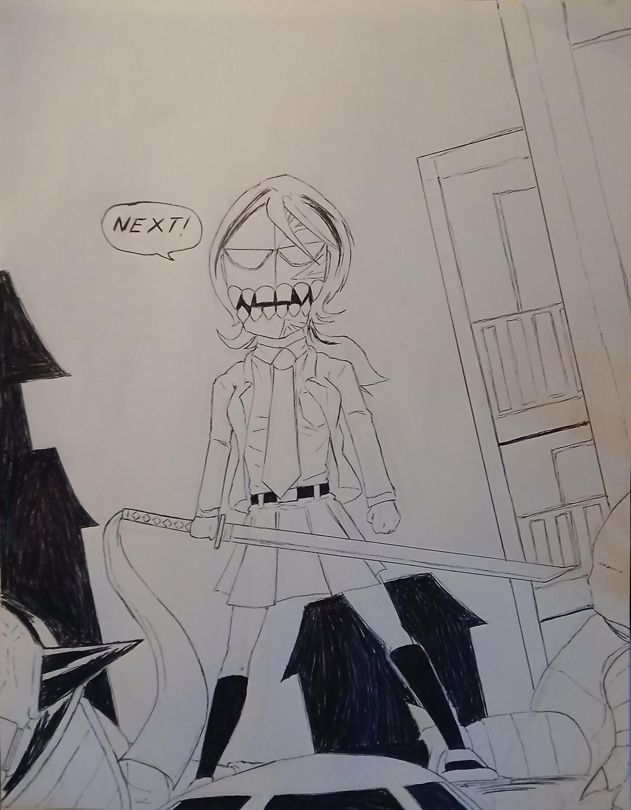 Hollow rukia action sketch