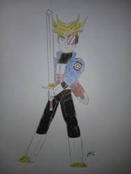 Future trunks saiyan sword attack
