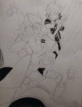 Toonami BTS all and might goku vs frieza and cell