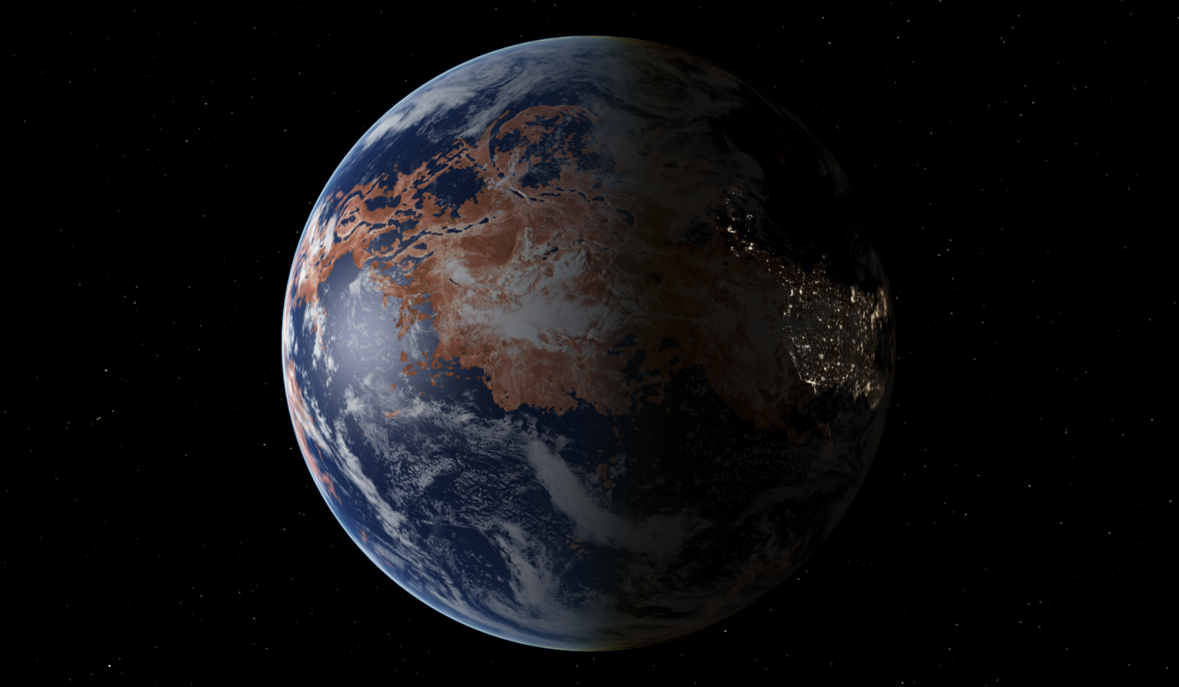 Terraformed Venus 2600 AD