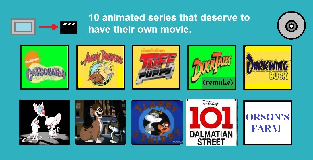 Top 10 animated series that deserve their movie by UnknownRussainRat on  DeviantArt