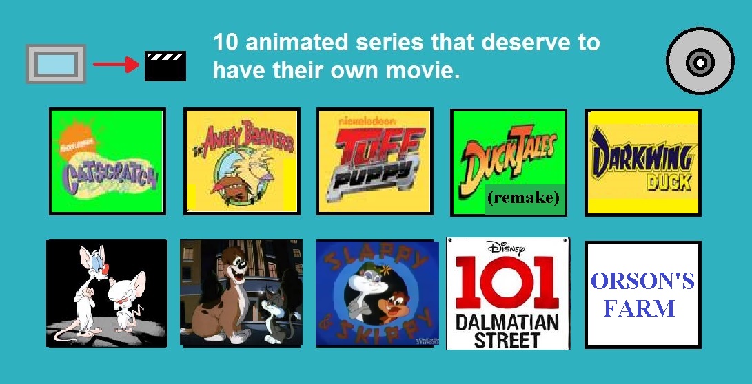 Top 10 animated series that deserve their movie by UnknownRussainRat on DeviantArt Top 10 animated series that deserve their movie by UnknownRussainRat on DeviantArt
