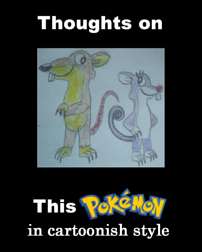 Thoughts on Rattata and Raticate in cartoon style by UnknownRussainRat ...