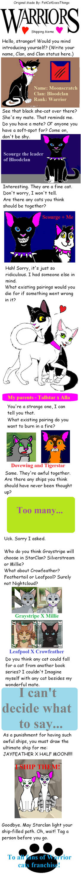 My favorite warrior cats Meme by UnknownRussainRat on DeviantArt