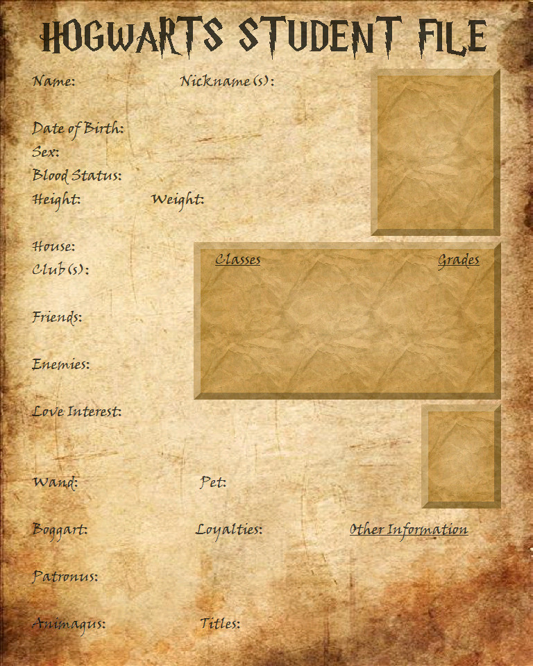 Hogwarts Student File BLANK by HopeAndHeartache on DeviantArt
