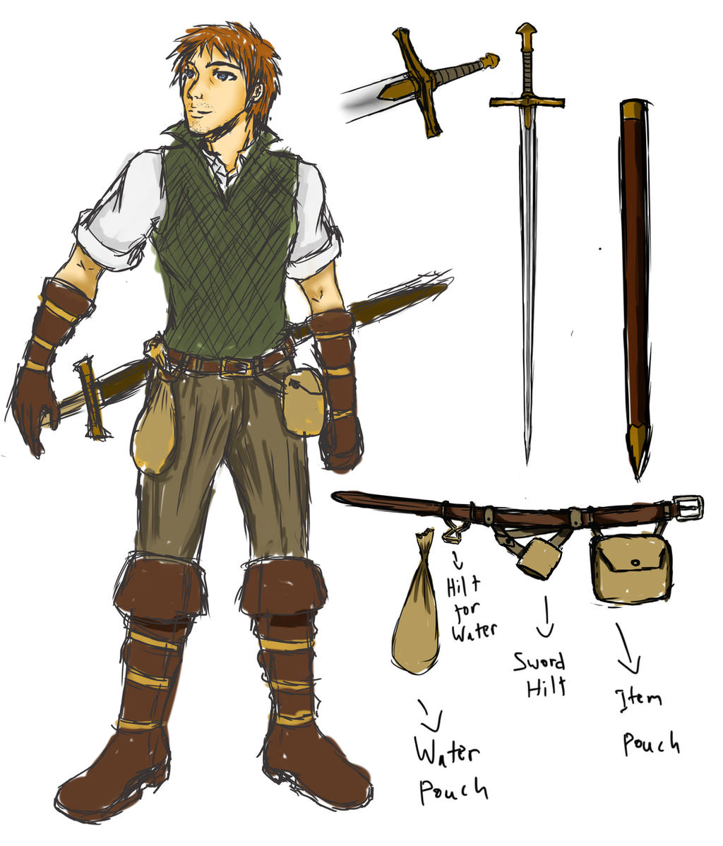 main character ~concept sketch by ReDLoNeR on DeviantArt
