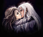 Drizzt's and Catti-brie's Kiss by CurlyJul