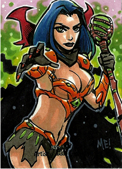 Dungeon Dolls Wizard Sketch Card