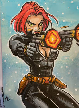 Black Widow Sketch Card