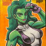 She Hulk Sketch Card