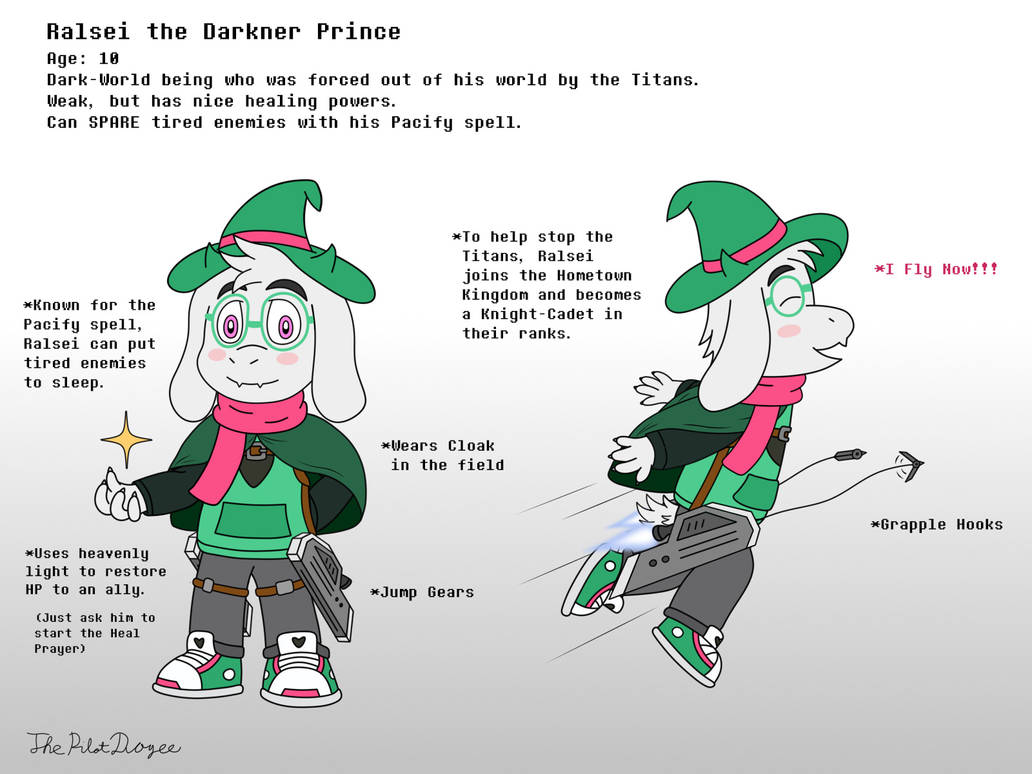 Delta Rune Ralsei Rule AU Ralsei Reference Sheet 2 - Deltarune by ThePilotDogee on DeviantArt