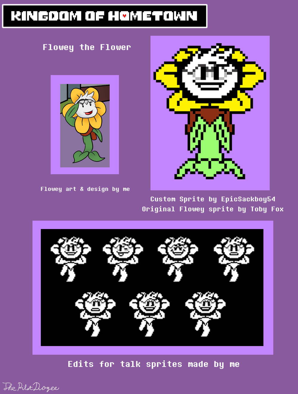 Kingdom Of Hometown - Flowey Sprite Sheet by ThePilotDogee on